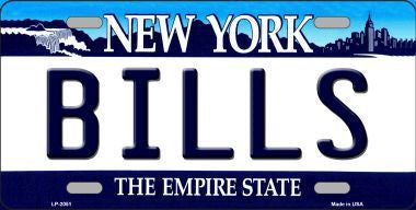 Bills New York State Background Novelty Metal License Plate