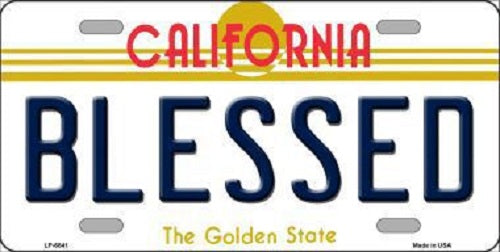 Blessed California Novelty Metal License Plate