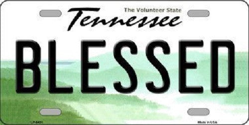 Blessed Tennessee Novelty Metal License Plate