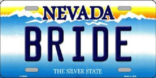Bride Nevada Background Novelty Metal License Plate