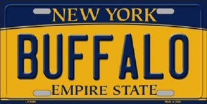 Buffalo New York Background Novelty Metal License Plate
