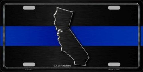 California Thin Blue Line Novelty Metal License Plate