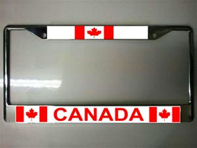 Canada Chrome License Plate Frame