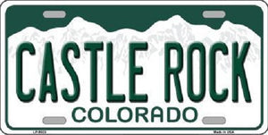 Castle Rock Colorado Background Novelty Metal License Plate