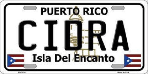 Cidra Puerto Rico Metal Novelty License Plate