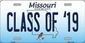 Class Of 19 Missouri Background Novelty Metal License Plate