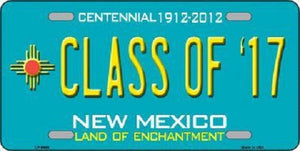 Class of '17 New Mexico Novelty Metal License Plate
