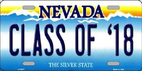 Class of '18 Nevada Background Novelty Metal License Plate