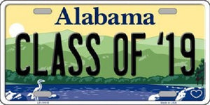 Class of '19 Alabama Background Novelty Metal License Plate