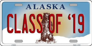Class of 19 Alaska State Background Novelty Metal License Plate