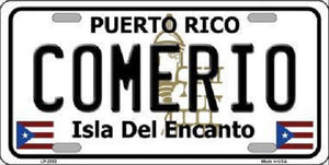Comerio Puerto Rico Metal Novelty License Plate