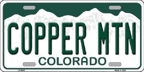 Copper Mountain Colorado Background Novelty Metal License Plate