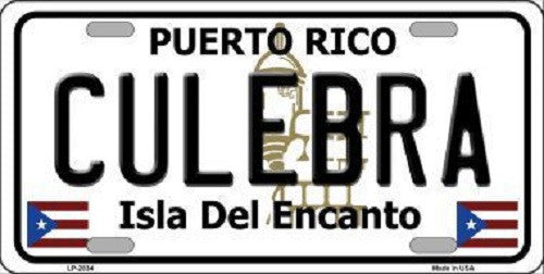 Culebra Puerto Rico Metal Novelty License Plate