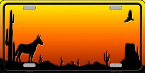 Donkey Blank Scenic Novelty Metal License Plate