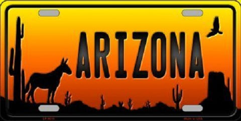 Donkey Arizona Scenic Novelty Metal License Plate