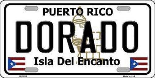 Dorado Puerto Rico Metal Novelty License Plate