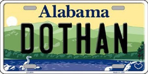 Dothan Alabama Background Novelty Metal License Plate