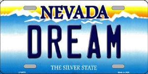 Dream Nevada Background Novelty Metal License Plate