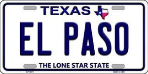 El Paso Texas Background Novelty Metal License Plate
