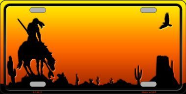 End Of Trail Arizona Blank Scenic Novelty Metal License Plate