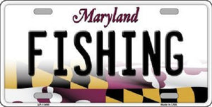 Fishing Maryland Metal Novelty License Plate