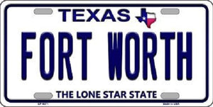 Fort Worth Texas Background Novelty Metal License Plate