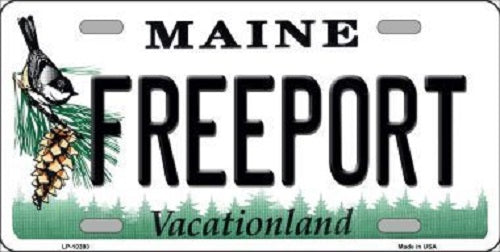 Freeport Maine Metal Novelty License Plate