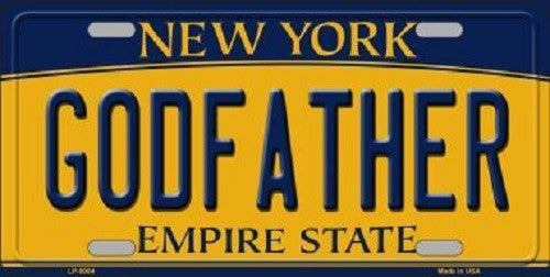 Godfather New York Background Novelty Metal License Plate
