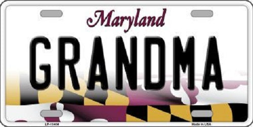 Grandma Maryland Metal Novelty License Plate