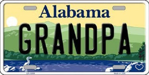 Grandpa Alabama Background Novelty Metal License Plate