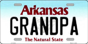 Grandpa Arkansas Background Novelty Metal License Plate