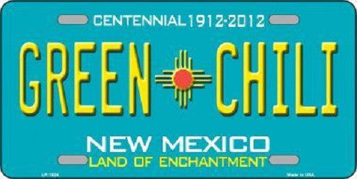 Green Chili New Mexico Metal Novelty License Plate
