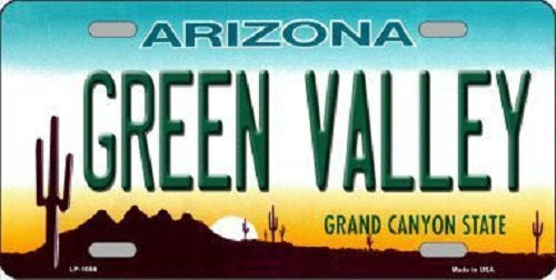 Green Valley Arizona Novelty Metal License Plate