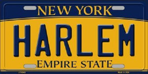 Harlem New York Background Novelty Metal Novelty License Plate