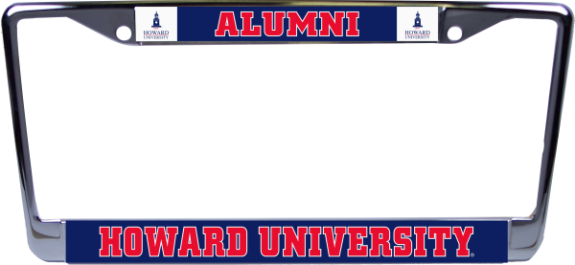 Howard University Alumni Chrome License Plate Frame