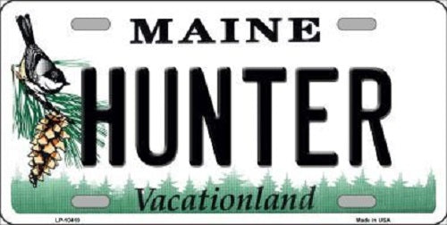 Hunter Maine Metal Novelty License Plate