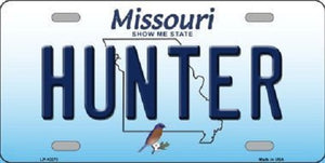 Hunter Missouri Background Novelty Metal License Plate