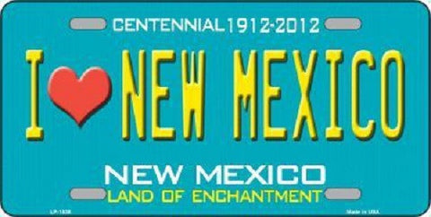 I Love New Mexico Novelty Metal License Plate