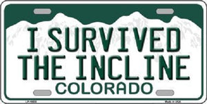 I Survived The Incline Colorado Background Novelty License Plate