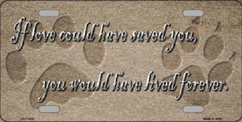 If Love Could Have Saved You Novelty License Plate