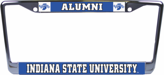 Indiana State University Alumni Chrome License Plate Frame
