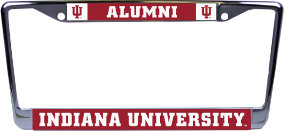 Indiana University Alumni Chrome License Plate Frame