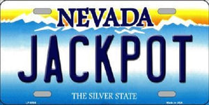 Jack Pot Nevada Background Novelty Metal License Plate