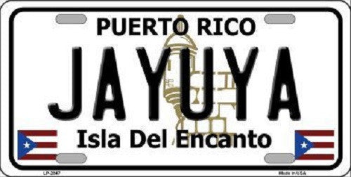Jayuya Puerto Rico Metal Novelty License Plate