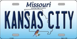 Kansas City Missouri Background Novelty Metal License Plate