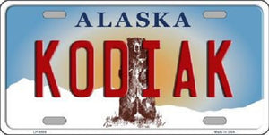 Kodiak Alaska State Background Novelty Metal License Plate