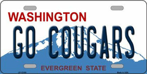 Go Cougars Novelty Metal License Plate