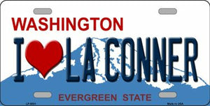 I Love La Conner Washington Novelty Metal License Plate