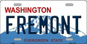 Fremont Washington Novelty Metal License Plate
