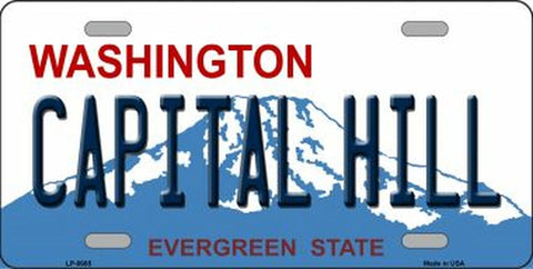 Capital Hill Washington Novelty Metal License Plate